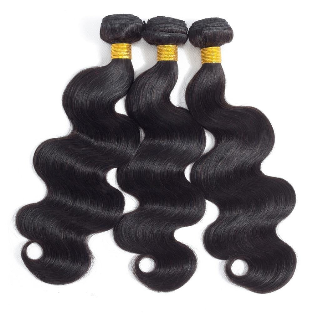 Indian Body Wave Hair Bundles Natural Color