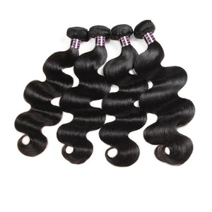 Indian Hair Body Wave Human Hair Bundles 1 3/4 Piece