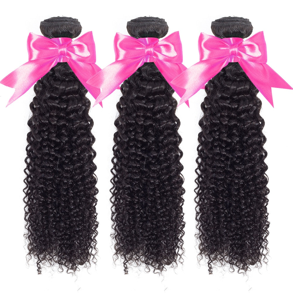 Malaysian Kinky Curly Hair Bundles Weave